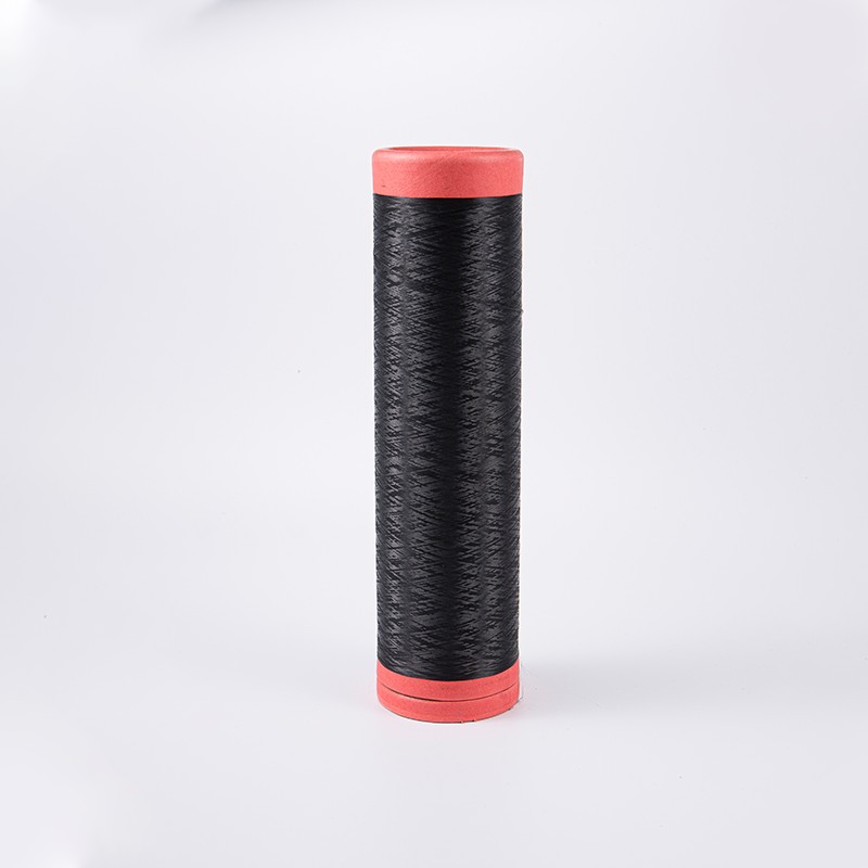 কালো রঙ্গিন ডোপ রঙিন পলিয়েস্টার সুতা dty 150d/48f nim